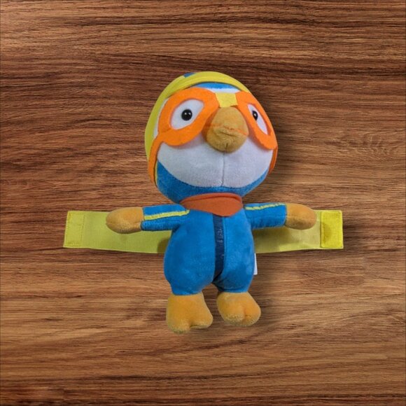 Pororo The Little Penguin Plush Toy With Yellow belt band 8" - Picture 3 of 8